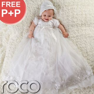 Baby Girls White Dress Traditional Baptism Gown Christening Dresses 0 