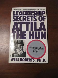   Signed Book Leadership Secrets of Attila The Hun 1987 Paperback