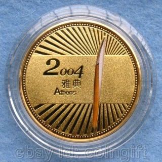 Rare 2004 Athens Olympics Torch Commemorative Coin