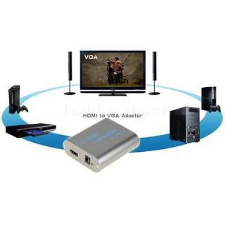 New Audio VGA to HDMI HD HDTV Video Converter Box Adapter 1080P FS