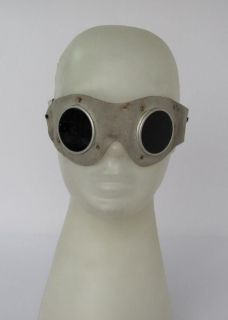 WWII ORIGINAL GERMAN PROTECTIVE GOGGLES LEATHER MASK