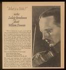 1951 William Primrose & viola photo RCA Victor Records vintage print 