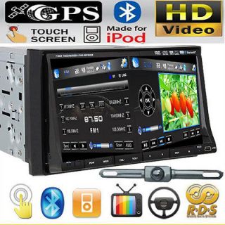 Double Din 7 InDash Car GPS Unit DVD CD Player AUX IN Ipod Bluetooth 