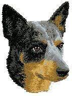 AUSTRALIAN CATTLE DOG HEAD EMBROIDERED ON 6 PANEL STRUCTURED CAP