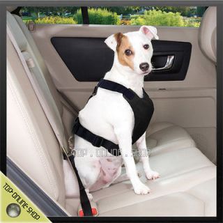   Pet Cat Dog Car Vihicle SEATBELT Black Safety Clip Torso HARNESS D202