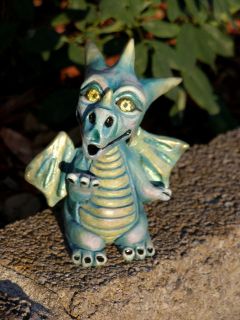 OOAK BABY DRAGON Sculpture Fantasy Fairy by Neece GIVE US A KISS 