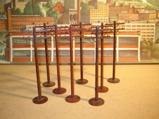 VINTAGE TELEPHONE POLES 8 OF THEM / 6 HIGH / O GAUGE / GREAT
