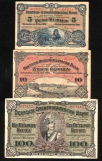 FINEST GERMAN E AFRICA CURRENCY COLLECTION ON  RARE COMPLETE 