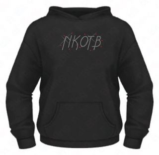 Ladies Diamante / Rhinestone NKOTB New Kids On The Block hoodie XS XXL 