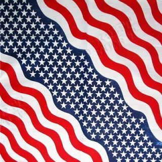 HEAD BANDANA USA Wavy American Flag BANDANNA NEW WHOLESALE CLOSEOUT 