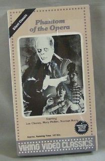 VINTAGE 1986 SILENT CLASSIC PHANTOM OF THE OPERA LON CHANEY VHS 