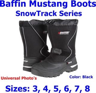 Baffin Mustang Boots SnowTrack Series Color Black Sizes 3 4 5 6 7 8