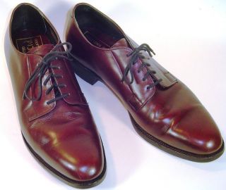   Toe English Oxfords Dress Shoes 10C Burgundy Leather Barrie Ltd Boot