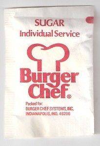 Vintage Burger Chef Fast Food Sugar Packets 1960 70s