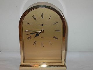 Heavy Howard Miller Quartz Clock With Brass Finishings in Perfect 