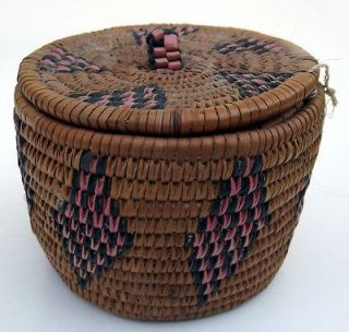   Zulu Lidded Basket   South Africa/African (shield, palm, herb storage