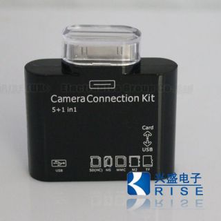 in 1 Camera Connection Kit Card Reader TF USB SD for Apple iPad 2 