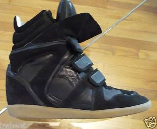 AUTHENTIC ISABEL MARANT BLACK BEKETT SHOES SNEAKERS SIZE 40 GREAT 