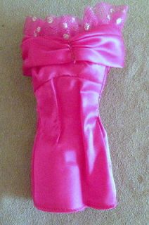 Barbie FASHION Dress 11 1/2 Celebrity Hot Pink Satin Illusion Glitter