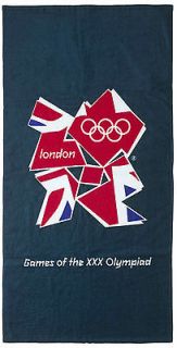 London 2012 Olympics Navy swimming beach towel