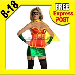 Batman Robin Super Hero Superhero Fancy Dress Costume Outfit & Cape 