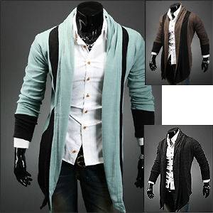 MENS cardigan sweater wide shall 3 color(US S,M)2012 fall new