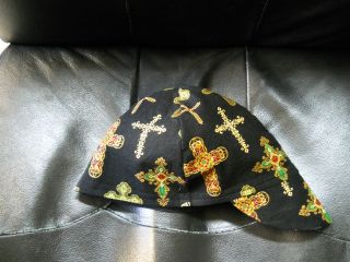 Wendys Welding Hat Made with Christian Crosses Fabric New