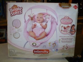 Bright Starts InGenuity 6975 Automatic Bouncer (Cotton Blossom)!!