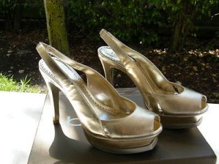 BEBE SHOES sandals heel platform ZAHARA gold 112687 6 7 8