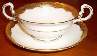 TIFFANY & CO., CREAM SOUP CUP AND SAUCER UNDERPLATE BY AYNSLEY