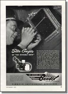 1942 Navigate by star light ~ Bendix Star Gazer Octant photo ad
