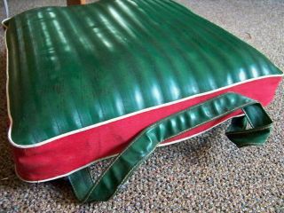 Antique/Vintage BEN SUN Life Preserver Buoyant Cushion ~ red & green 