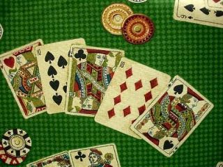   Playing Cards Casino Home Decor Upholstery Curtain Fabric 58wd BTY