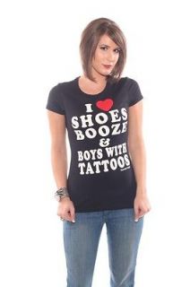 Cartel Ink I Love Shoes Booze Boys with Tattoos T Shirt