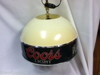 MB1 COORS BEER SIGN LIGHT HANGING POOL TABLE LIGHTED ADVERTISING 