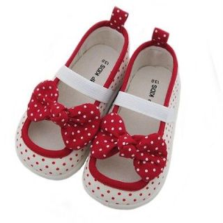 Newly Polka Dot w/ Red Big Bow Mary Jane Girls Shoes US sz 5.5, 7,8