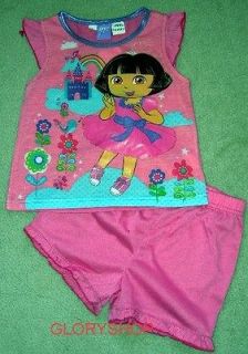 New Dora The Explorer Girls Summer Tee Pyjamas/PJ Size 1, More size 