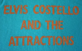 ELVIS COSTELLO & THE ATTRACTIONS Vintage 1970s T Shirt   Punk New Wave 
