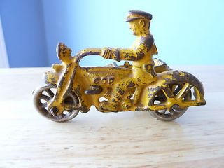 Hubley 1930s Motorcycle With Sidecar Cop Driver Cast Iron #1889, 1724 