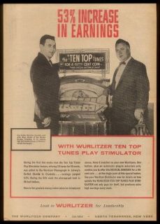 1961 Wurlitzer model 2510S 2510 S jukebox vintage trade print ad