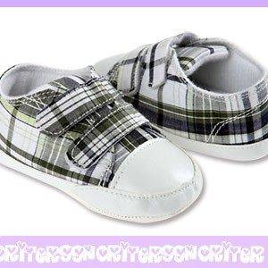 Made in Korea New Green Chess Girl Infant Shoes / SHA 894