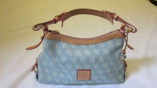 DOONEY & BOURKE Signature aqua Blue Shoulder Handbag purse