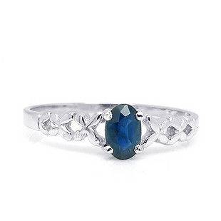 5X3mm, natural sapphire,Blue Topaz Sterling Silver Ring