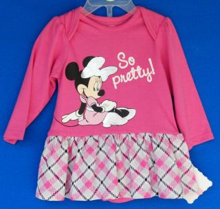   Long Sleeve Minnie Mouse Graphic Dress & Diaper Bloomers Set TAG $22