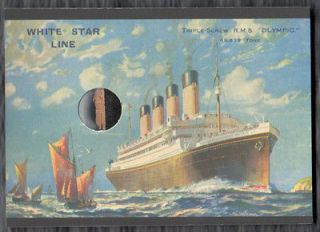 TITANIC COMMEMORATIVE CARD COLLECTION (2012) ARTIFACT CARD WOOD FROM 