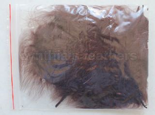 8g (1/4Oz+) Chocolate Brown 1~3 Turkey Marabou Feathers for crafting 