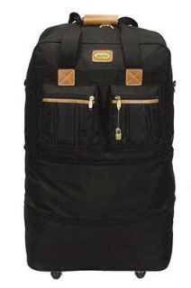 40 Black Large Rolling Wheeled Duffel Bag Spinner Suitcase Duffle Bag 