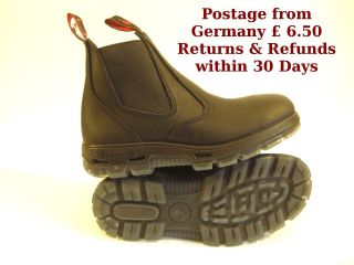 Australian Redback Boots UBBK Black all sizes with Free Leather Care