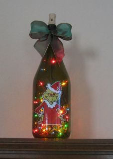 THE GRINCH   Limited Edition wine bottle light   Signed and numbered