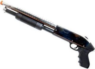 NEW CHROME PUMP SHOTGUN AIRSOFT RIFLE GUN 325 FPS 225 round capacity w 